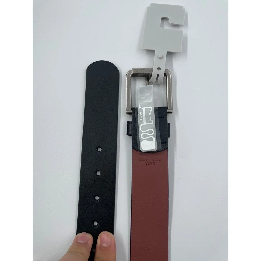 Perry Ellis Portfolio Mens Belt Black Burgundy Brown Size 34 NWT